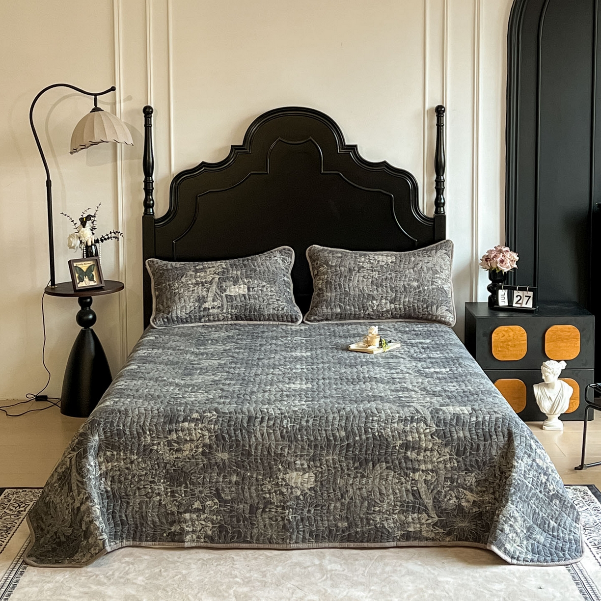 满座家居 2026新款舒适亲肤简约单品床盖 铜雀