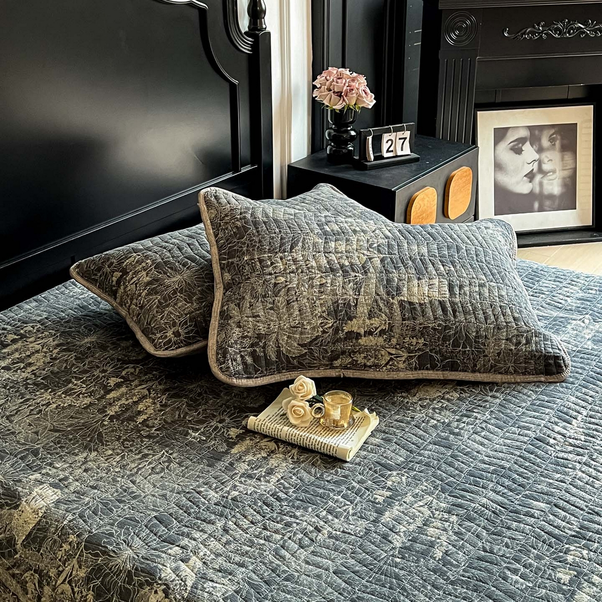 91家纺网 家纺一手货源 找家纺 满座家居 2026新款舒适亲肤简约单品床盖 铜雀