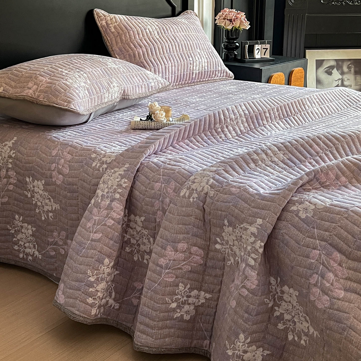 91家纺网 家纺一手货源 找家纺 满座家居 2026新款舒适亲肤简约单品床盖 可颂