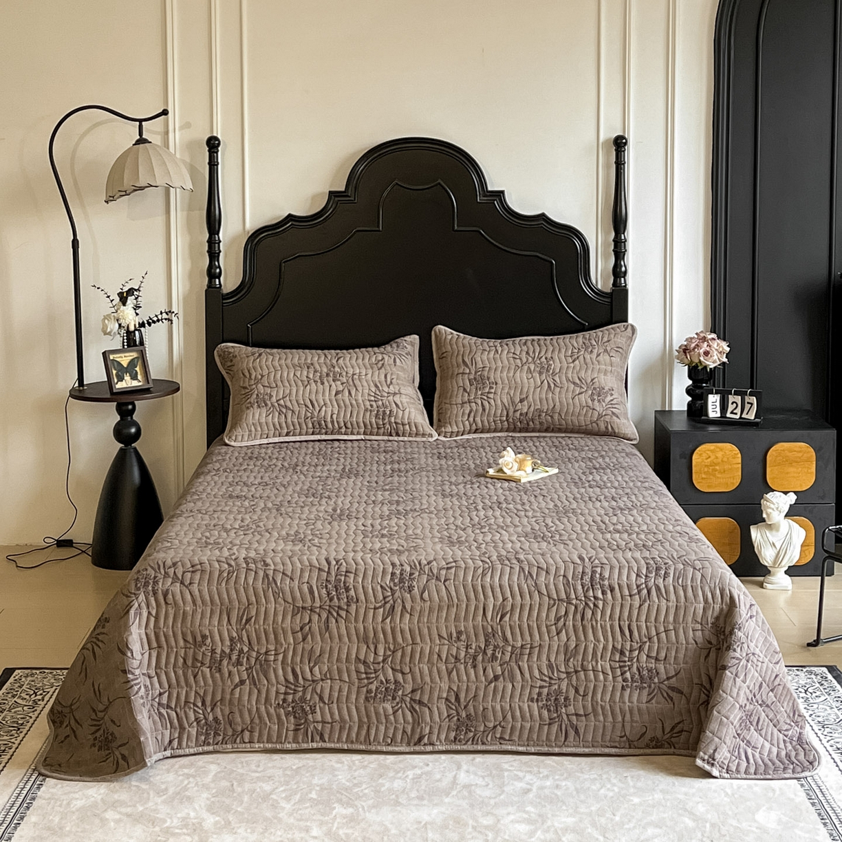 满座家居 2026新款舒适亲肤简约单品床盖 玉茗