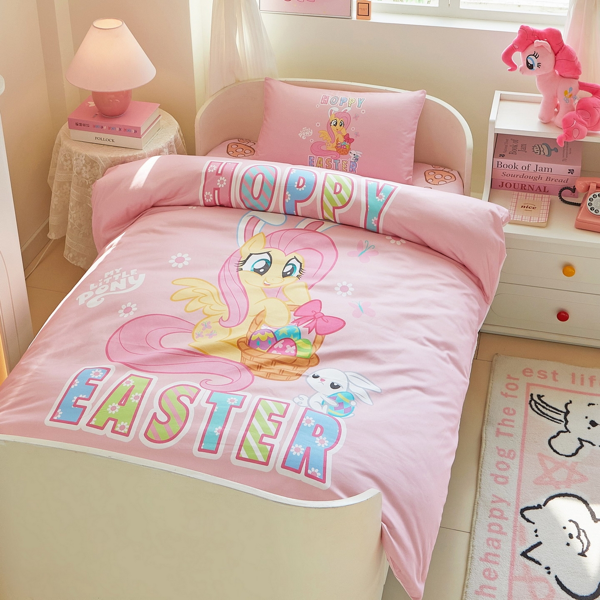 91家纺网 家纺一手货源 找家纺 蘭菲家纺 2026新款幼儿园儿童小马宝莉系列多件套 粉色宝莉