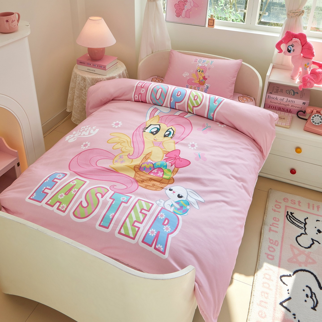 91家纺网 家纺一手货源 找家纺 蘭菲家纺 2026新款幼儿园儿童小马宝莉系列多件套 粉色宝莉