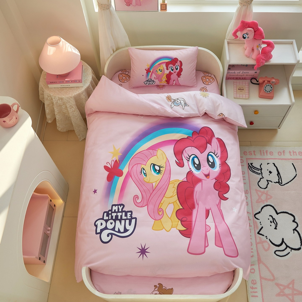 91家纺网 家纺一手货源 找家纺 （总）蘭菲家纺 2026新款幼儿园儿童小马宝莉系列多件套