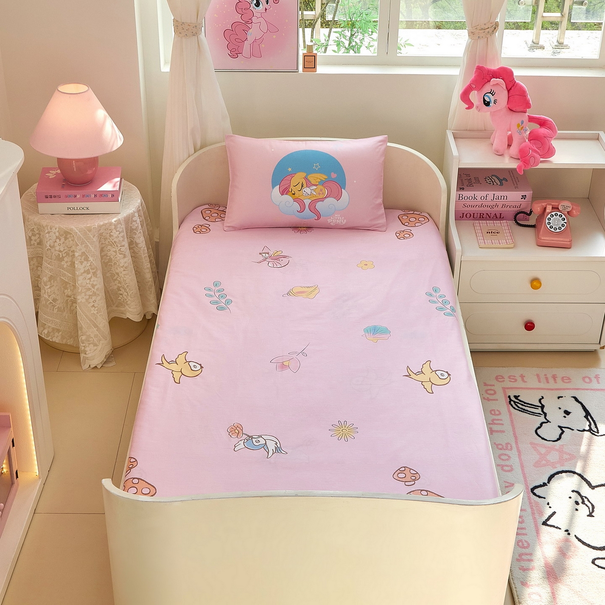 91家纺网 家纺一手货源 找家纺 蘭菲家纺 2026新款幼儿园儿童小马宝莉系列多件套 晚安宝莉