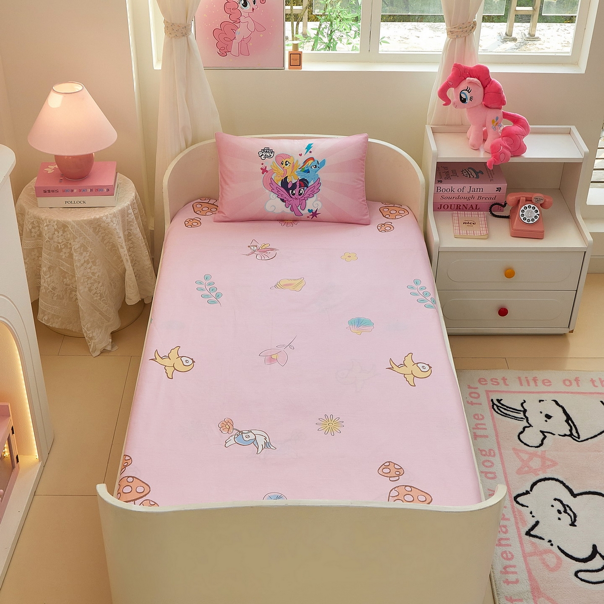 91家纺网 家纺一手货源 找家纺 蘭菲家纺 2026新款幼儿园儿童小马宝莉系列多件套 飞翔宝莉