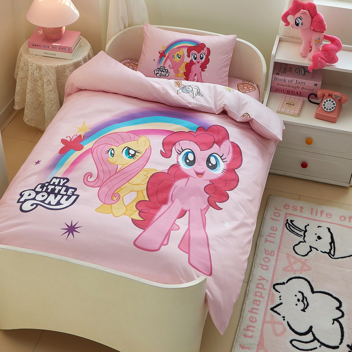 91家纺网 家纺一手货源 找家纺 蘭菲家纺 2026新款幼儿园儿童小马宝莉系列多件套 伙伴宝莉