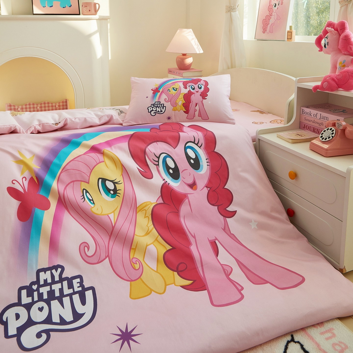 91家纺网 家纺一手货源 找家纺 蘭菲家纺 2026新款幼儿园儿童小马宝莉系列多件套 伙伴宝莉