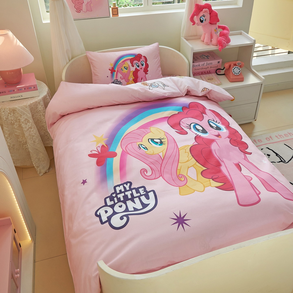 91家纺网 家纺一手货源 找家纺 蘭菲家纺 2026新款幼儿园儿童小马宝莉系列多件套 伙伴宝莉