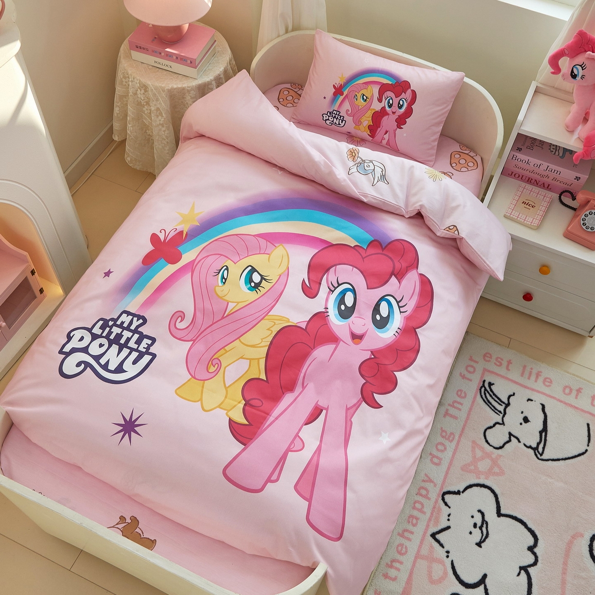 91家纺网 家纺一手货源 找家纺 蘭菲家纺 2026新款幼儿园儿童小马宝莉系列多件套 伙伴宝莉