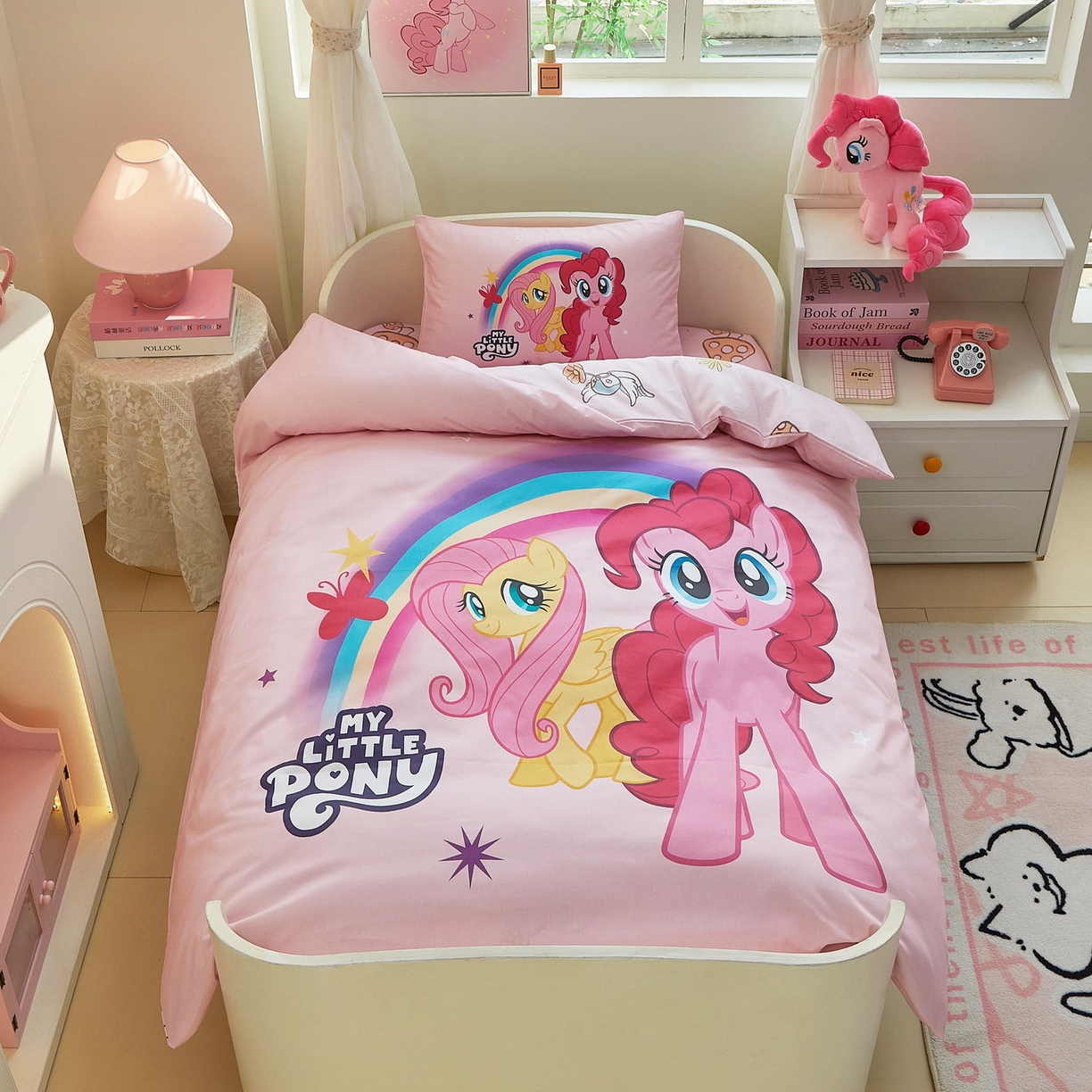 91家纺网 家纺一手货源 找家纺 蘭菲家纺 2026新款幼儿园儿童小马宝莉系列多件套 伙伴宝莉