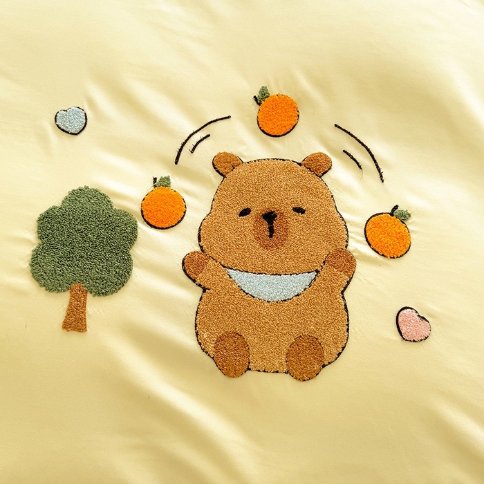 91家纺网 家纺一手货源 找家纺 （总）优贝 2025爆款水洗棉云朵棉毛巾绣四件套（提供买家绣）