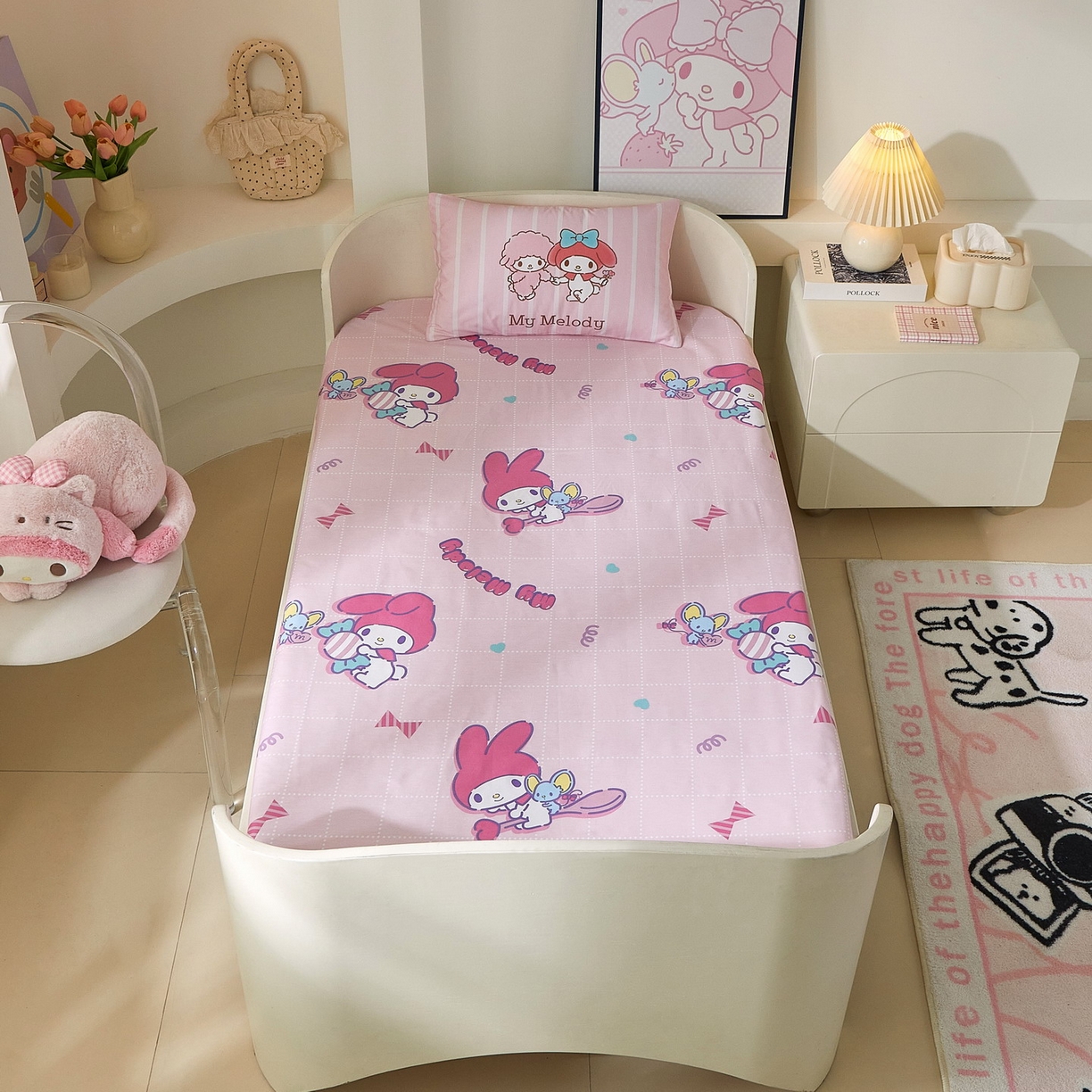 91家纺网 家纺一手货源 找家纺 蘭菲家纺 2026新款幼儿园儿童三丽欧系列多件套 必爱乐奶茶