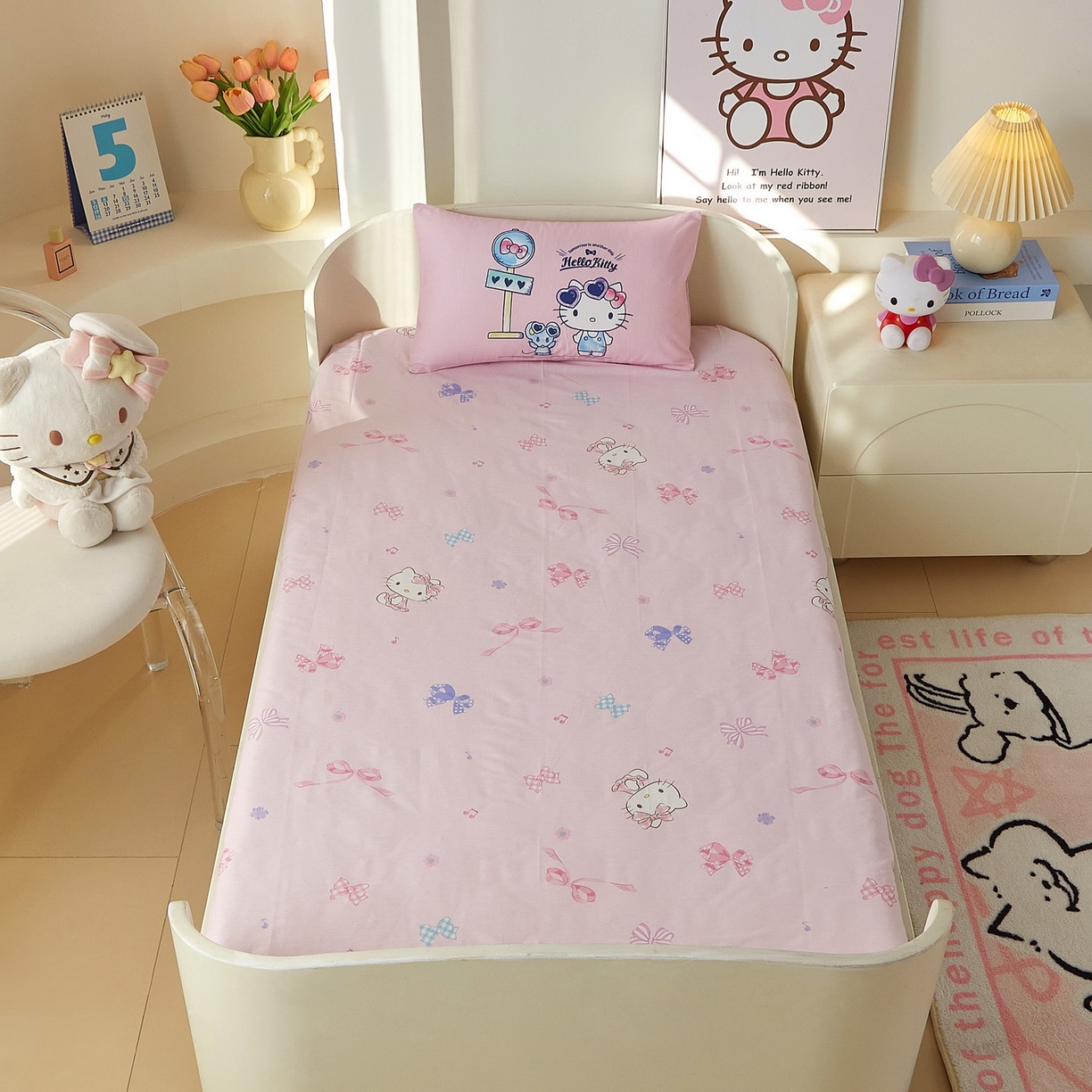 91家纺网 家纺一手货源 找家纺 蘭菲家纺 2026新款幼儿园儿童三丽欧系列多件套 车站KT