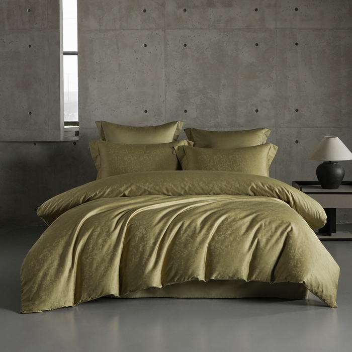 舒慕家纺 2025新款亲肤舒适高端100S长绒棉纯棉银丝提花四件套 梵诗094