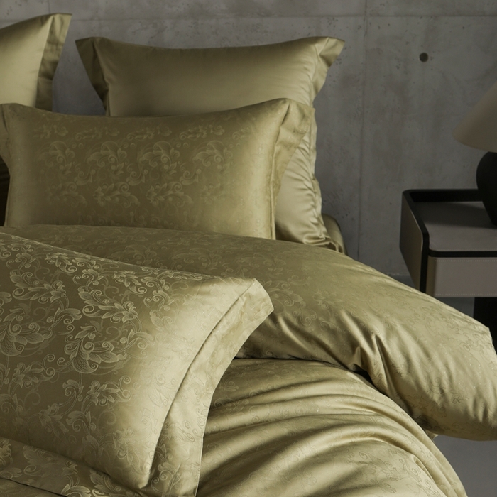 91家纺网 家纺一手货源 找家纺 舒慕家纺 2025新款亲肤舒适高端100S长绒棉纯棉银丝提花四件套 梵诗094