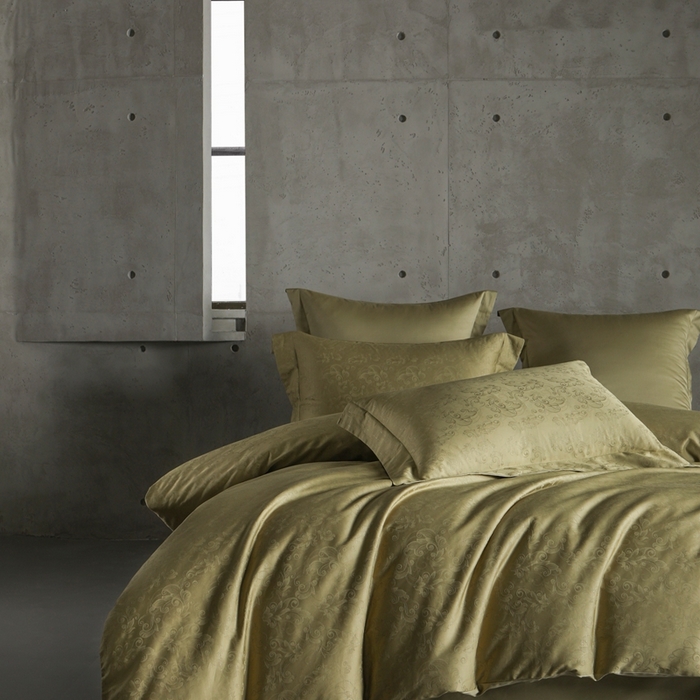 91家纺网 家纺一手货源 找家纺 舒慕家纺 2025新款亲肤舒适高端100S长绒棉纯棉银丝提花四件套 梵诗094