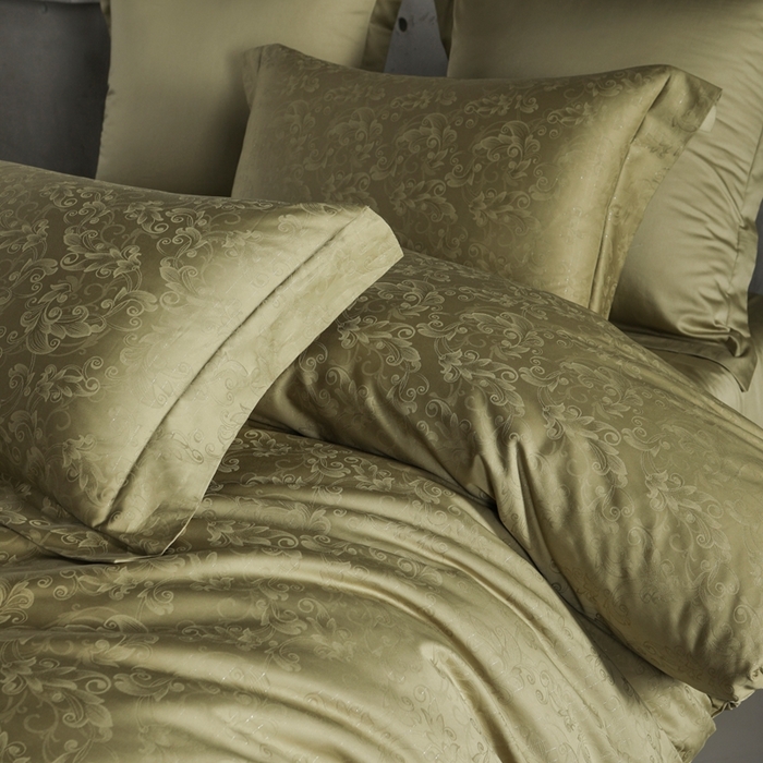 91家纺网 家纺一手货源 找家纺 舒慕家纺 2025新款亲肤舒适高端100S长绒棉纯棉银丝提花四件套 梵诗094