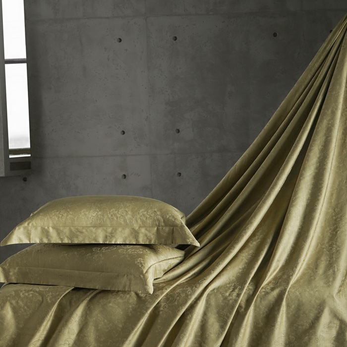 91家纺网 家纺一手货源 找家纺 舒慕家纺 2025新款亲肤舒适高端100S长绒棉纯棉银丝提花四件套 梵诗094