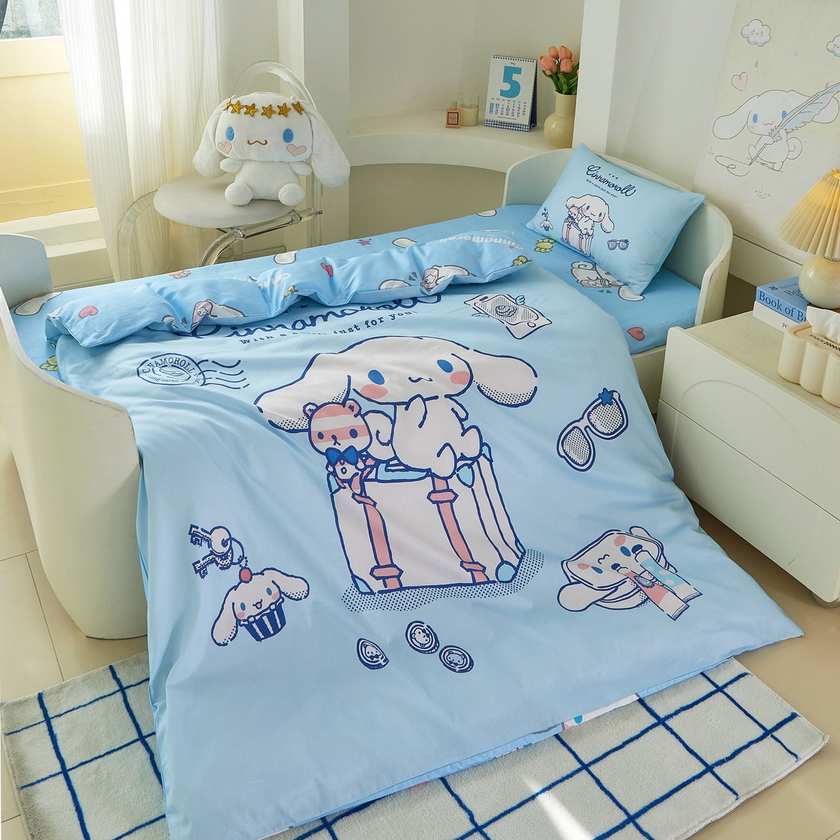 91家纺网 家纺一手货源 找家纺 蘭菲家纺 2026新款幼儿园儿童三丽欧系列多件套 精致狗狗