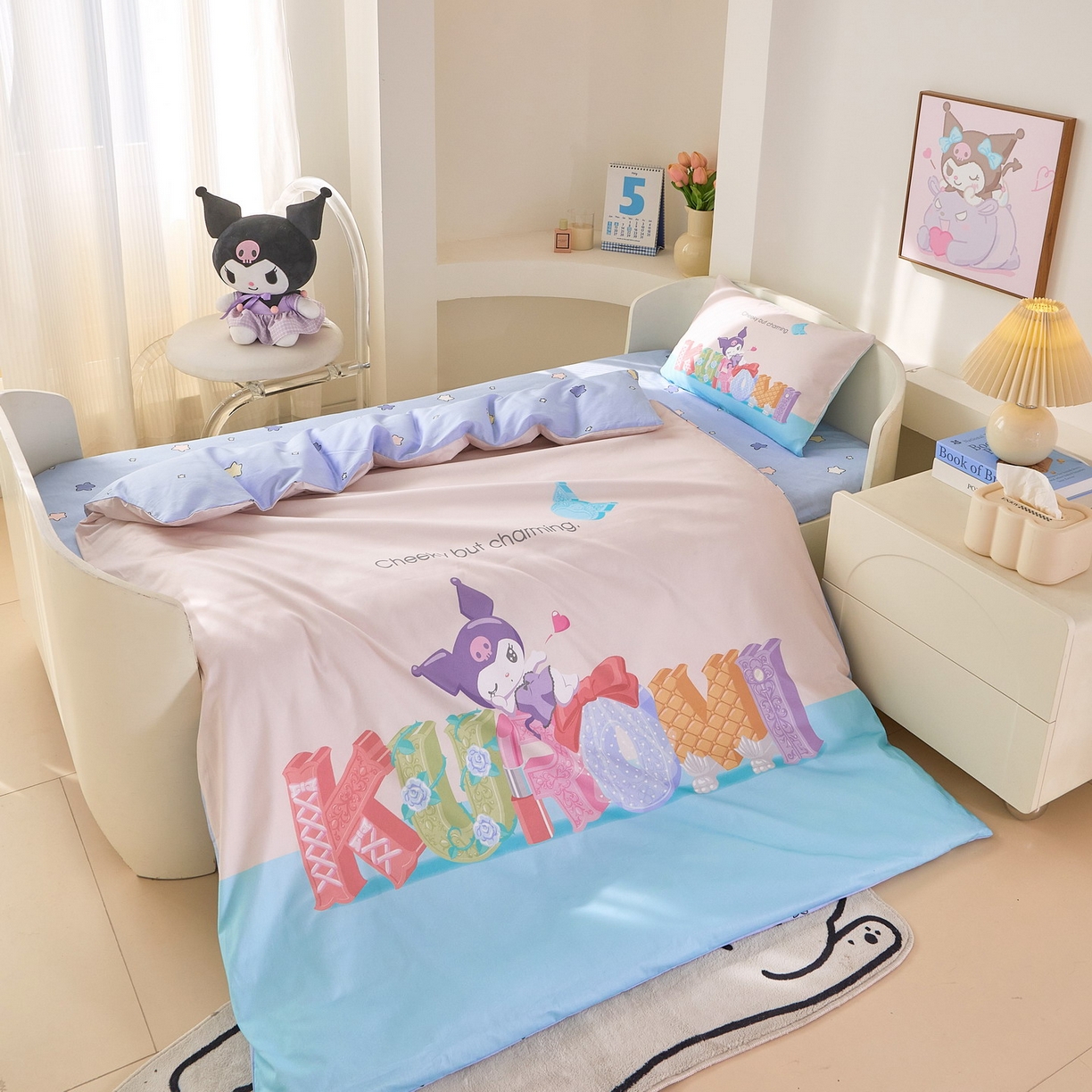 91家纺网 家纺一手货源 找家纺 蘭菲家纺 2026新款幼儿园儿童三丽欧系列多件套 快乐小库