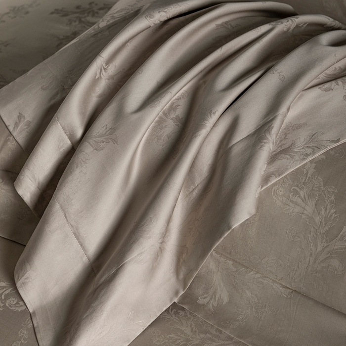 91家纺网 家纺一手货源 找家纺 舒慕家纺 2025新款亲肤舒适高端100S长绒棉纯棉银丝提花四件套 简禾079