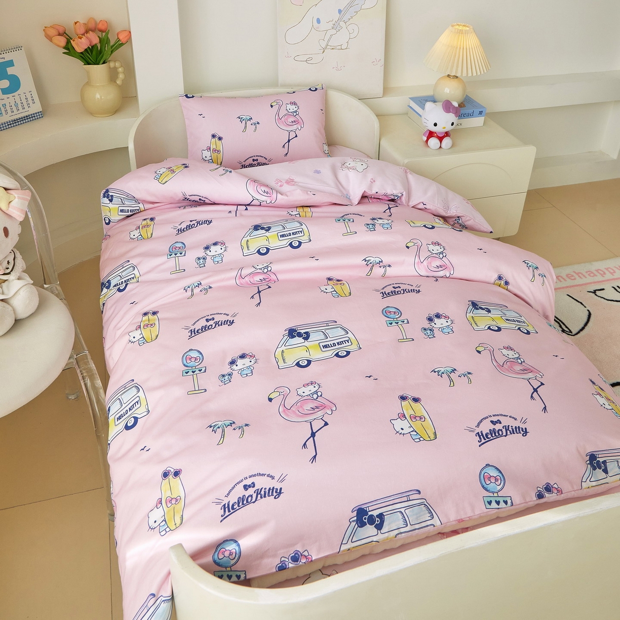 91家纺网 家纺一手货源 找家纺 蘭菲家纺 2026新款幼儿园儿童三丽欧系列多件套 快乐休假