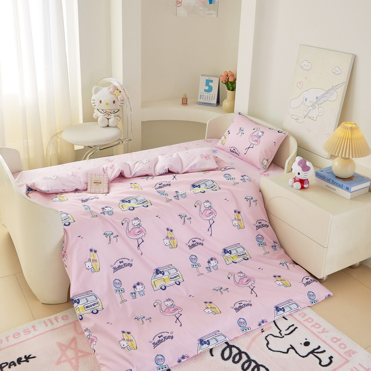 91家纺网 家纺一手货源 找家纺 蘭菲家纺 2026新款幼儿园儿童三丽欧系列多件套 快乐休假