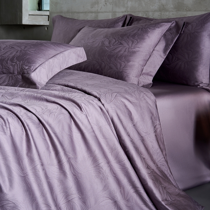 91家纺网 家纺一手货源 找家纺 舒慕家纺 2025新款亲肤舒适高端100S长绒棉纯棉银丝提花四件套 兰硕025