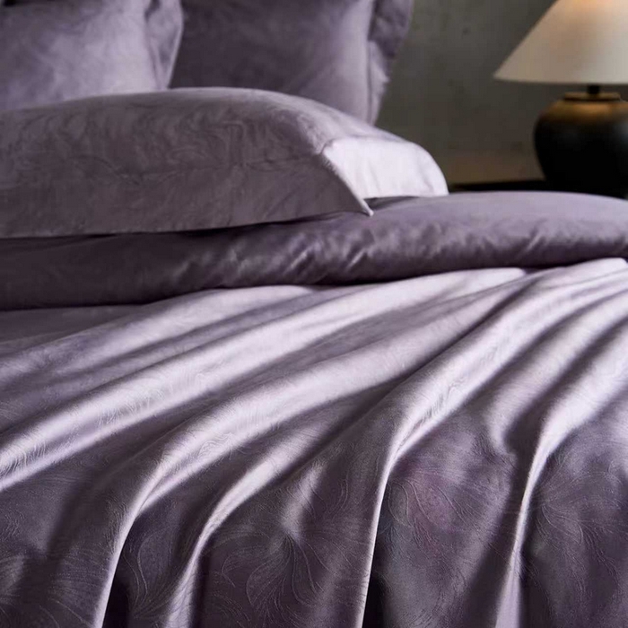 91家纺网 家纺一手货源 找家纺 舒慕家纺 2025新款亲肤舒适高端100S长绒棉纯棉银丝提花四件套 兰硕025