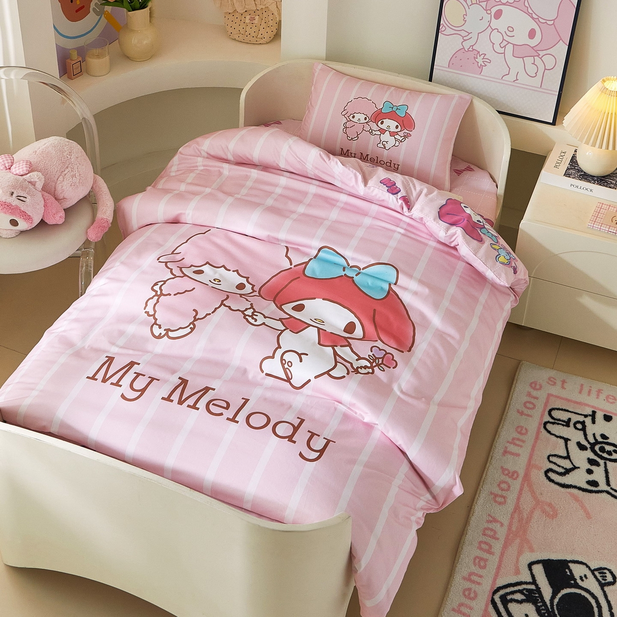 91家纺网 家纺一手货源 找家纺 蘭菲家纺 2026新款幼儿园儿童三丽欧系列多件套 美乐必爱