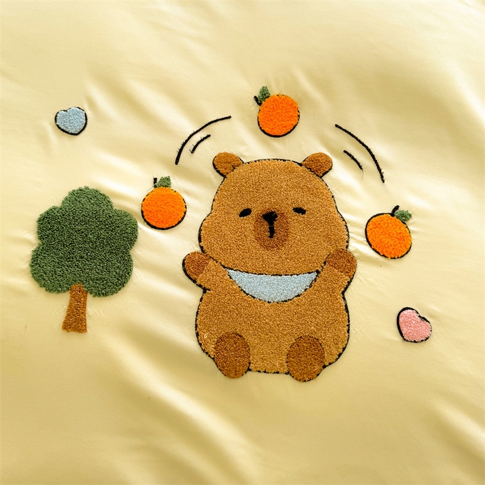 91家纺网 家纺一手货源 找家纺 （总）优贝 2025爆款学生季云朵棉水洗棉毛巾绣学生三件套四件套（提供买家绣）