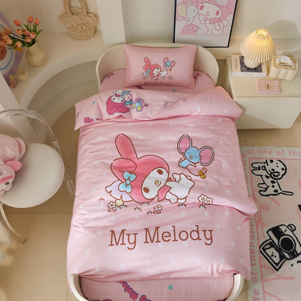 蘭菲家纺 2026新款幼儿园儿童三丽欧系列多件套 轻松美乐蒂