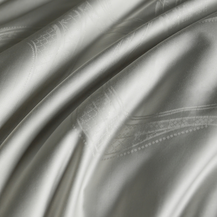 91家纺网 家纺一手货源 找家纺 舒慕家纺 2025新款亲肤舒适高端100S长绒棉纯棉银丝提花四件套 蓝珀时间海083