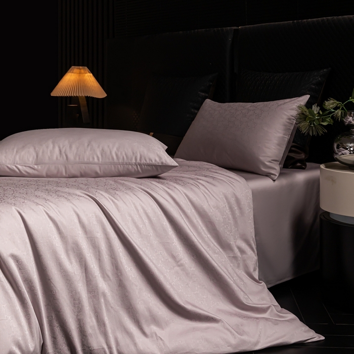 91家纺网 家纺一手货源 找家纺 舒慕家纺 2025新款亲肤舒适高端100S长绒棉纯棉银丝提花四件套 佩斯利051