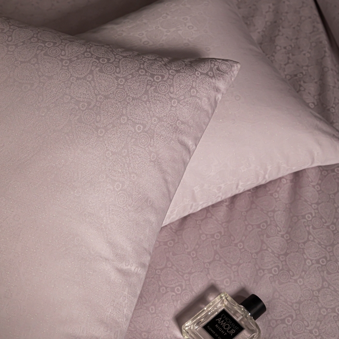 91家纺网 家纺一手货源 找家纺 舒慕家纺 2025新款亲肤舒适高端100S长绒棉纯棉银丝提花四件套 佩斯利051