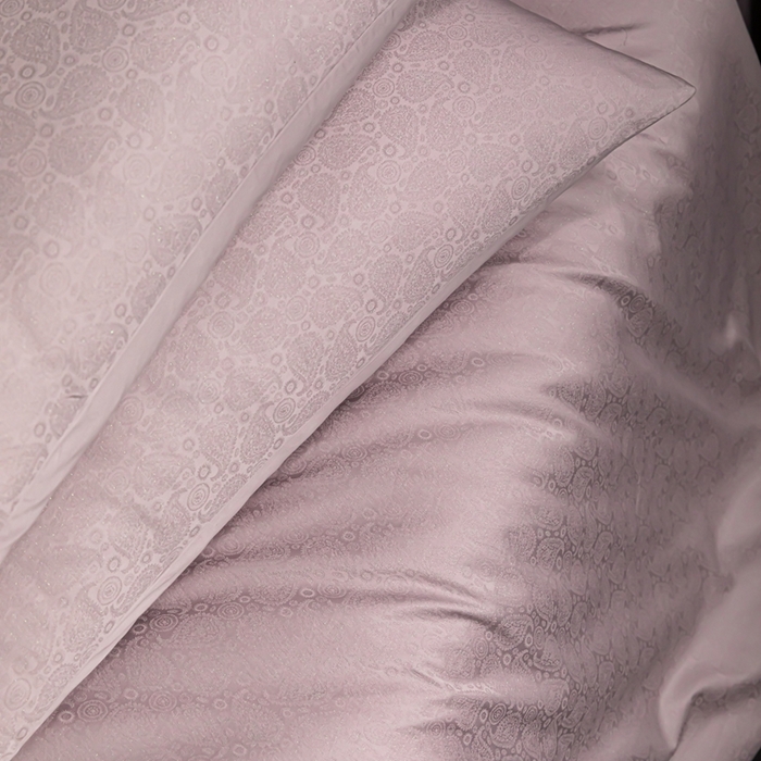 91家纺网 家纺一手货源 找家纺 舒慕家纺 2025新款亲肤舒适高端100S长绒棉纯棉银丝提花四件套 佩斯利051