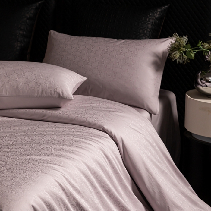 91家纺网 家纺一手货源 找家纺 舒慕家纺 2025新款亲肤舒适高端100S长绒棉纯棉银丝提花四件套 佩斯利051