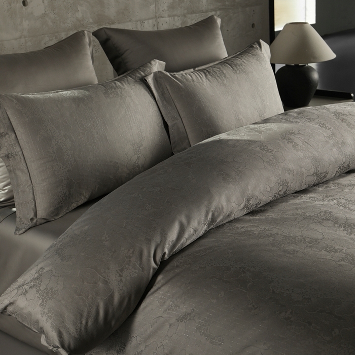 91家纺网 家纺一手货源 找家纺 舒慕家纺 2025新款亲肤舒适高端100S长绒棉纯棉银丝提花四件套 三生有杏027