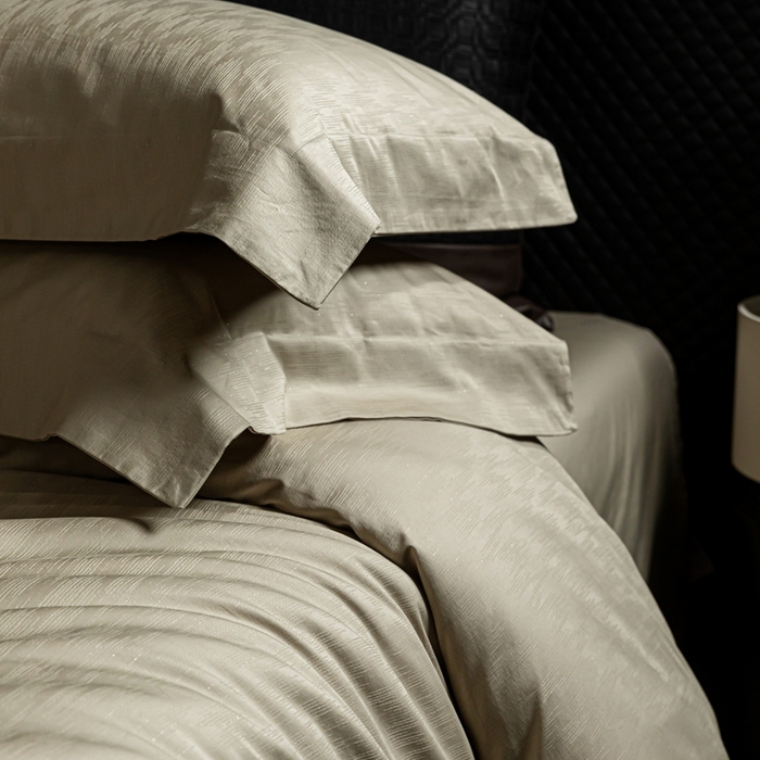 91家纺网 家纺一手货源 找家纺 舒慕家纺 2025新款亲肤舒适高端100S长绒棉纯棉银丝提花四件套 夏凡095