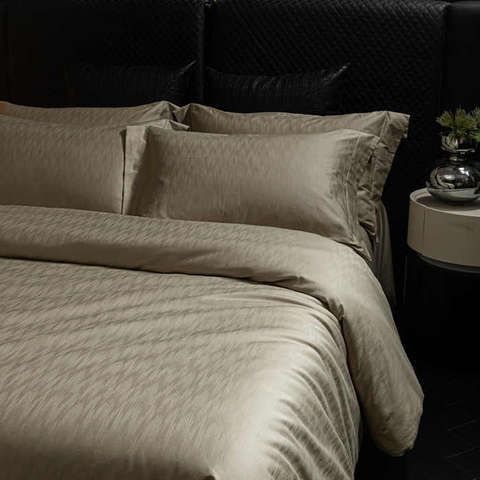 91家纺网 家纺一手货源 找家纺 舒慕家纺 2025新款亲肤舒适高端100S长绒棉纯棉银丝提花四件套 夏凡095