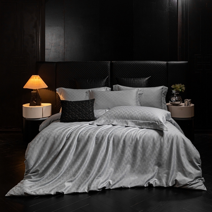 舒慕家纺 2025新款亲肤舒适高端100S长绒棉纯棉银丝提花四件套 知意102