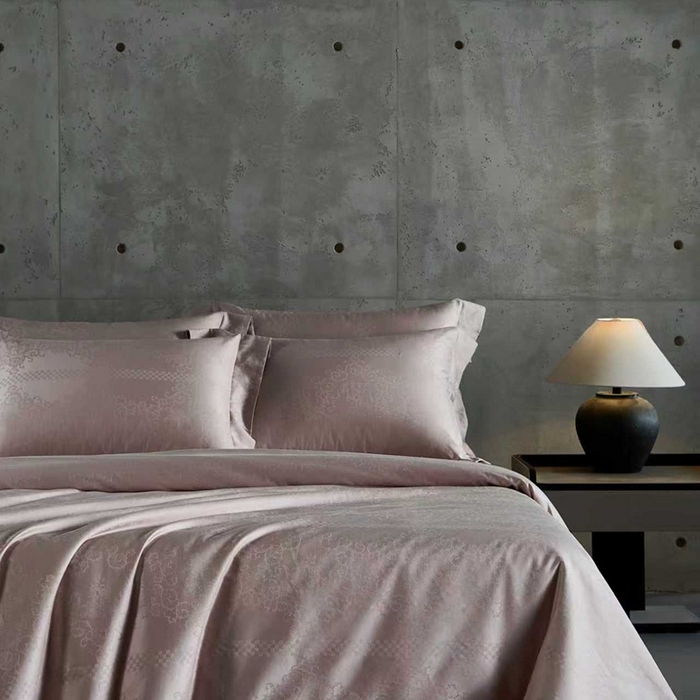 91家纺网 家纺一手货源 找家纺 舒慕家纺 2025新款亲肤舒适高端100S长绒棉纯棉银丝提花四件套 织界109