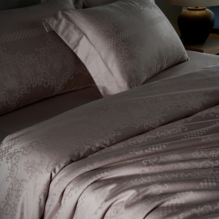 91家纺网 家纺一手货源 找家纺 舒慕家纺 2025新款亲肤舒适高端100S长绒棉纯棉银丝提花四件套 织界109