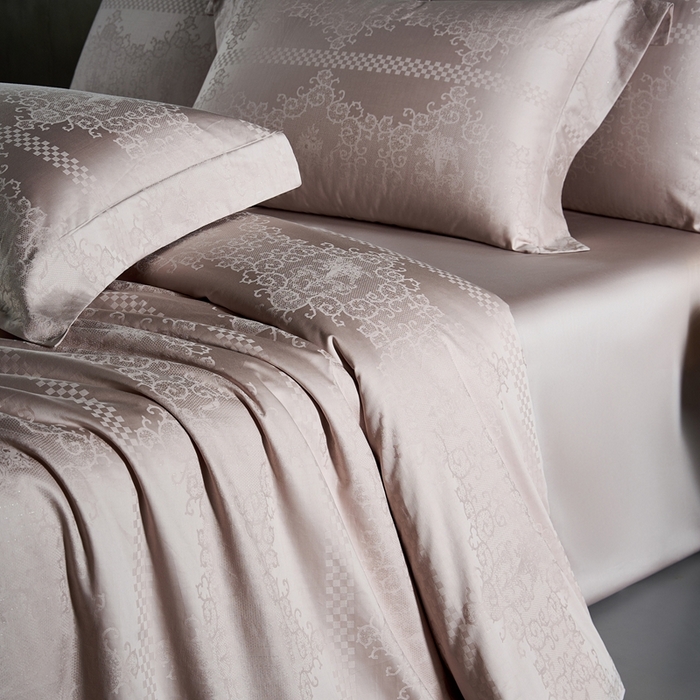 91家纺网 家纺一手货源 找家纺 舒慕家纺 2025新款亲肤舒适高端100S长绒棉纯棉银丝提花四件套 织界109