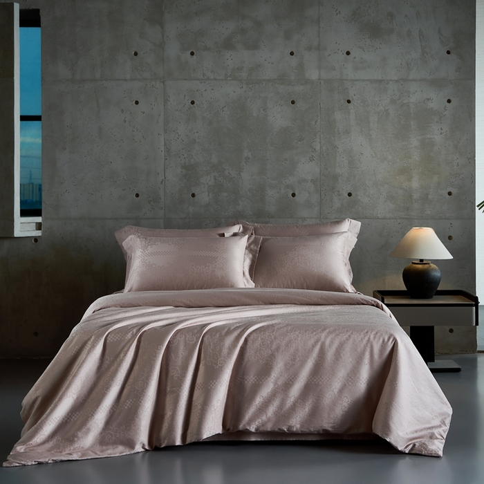 舒慕家纺 2025新款亲肤舒适高端100S长绒棉纯棉银丝提花四件套 织界109