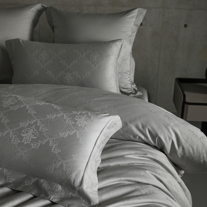 91家纺网 家纺一手货源 找家纺 舒慕家纺 2025新款亲肤舒适高端100S长绒棉纯棉银丝提花四件套 仲夏之梦130