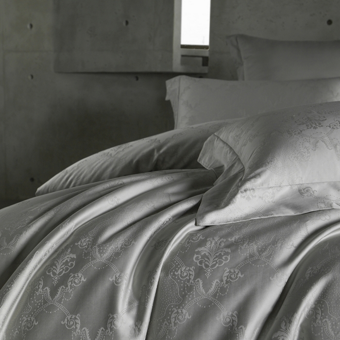 91家纺网 家纺一手货源 找家纺 舒慕家纺 2025新款亲肤舒适高端100S长绒棉纯棉银丝提花四件套 仲夏之梦130