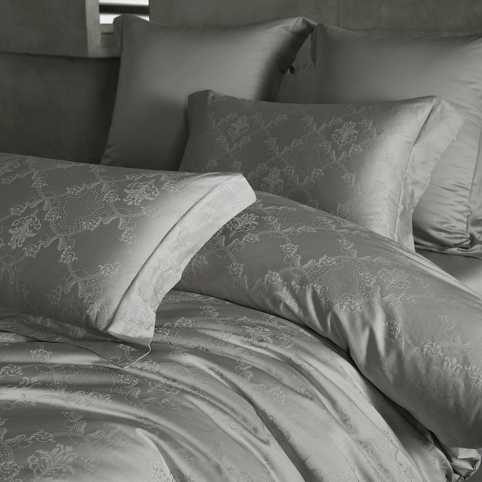 91家纺网 家纺一手货源 找家纺 舒慕家纺 2025新款亲肤舒适高端100S长绒棉纯棉银丝提花四件套 仲夏之梦130