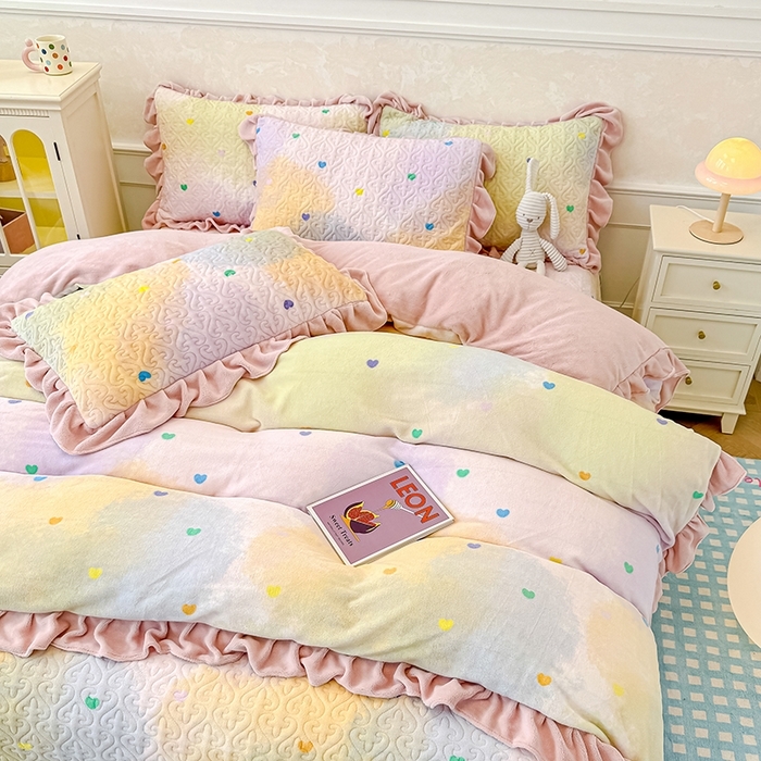 91家纺网 家纺一手货源 找家纺 （总）归属 2025新款牛奶绒床盖四件套（提供买家秀）