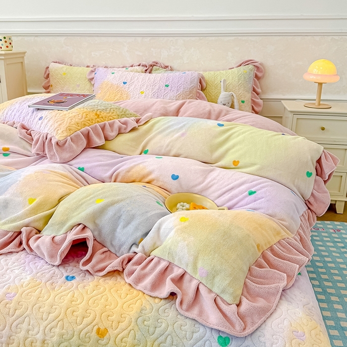 91家纺网 家纺一手货源 找家纺 （总）归属 2025新款牛奶绒床盖四件套（提供买家秀）